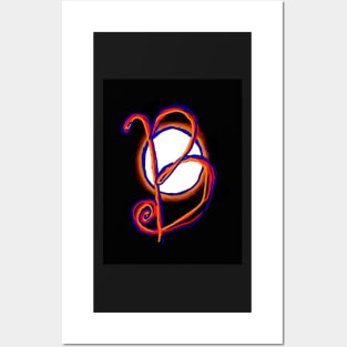 B  (red circle alphabet) Posters and Art